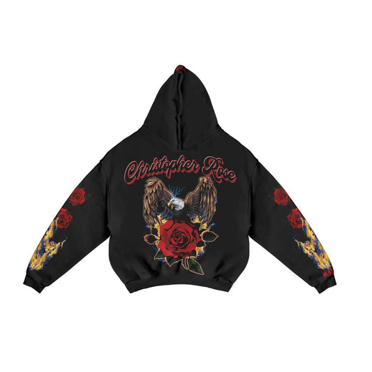 “Dream” Rose Black Hoodie