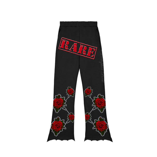 “Dream” Rose Black Sweatpants